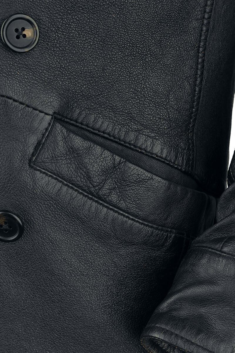 Stylemere Herren Lederjacke – Schwarz, weiches Echtleder