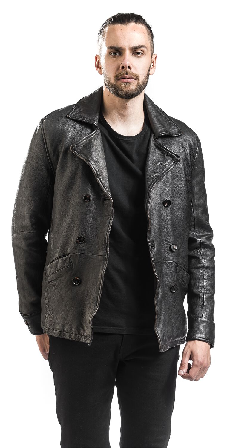 Stylemere Herren Lederjacke – Schwarz, weiches Echtleder