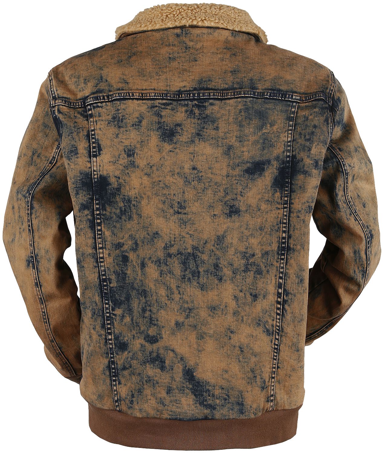 Stylemere Herren Übergangsjacke im Aviator-Look – Braun, Teddyfutter